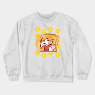 Funny Cat Flower Toast Crewneck Sweatshirt